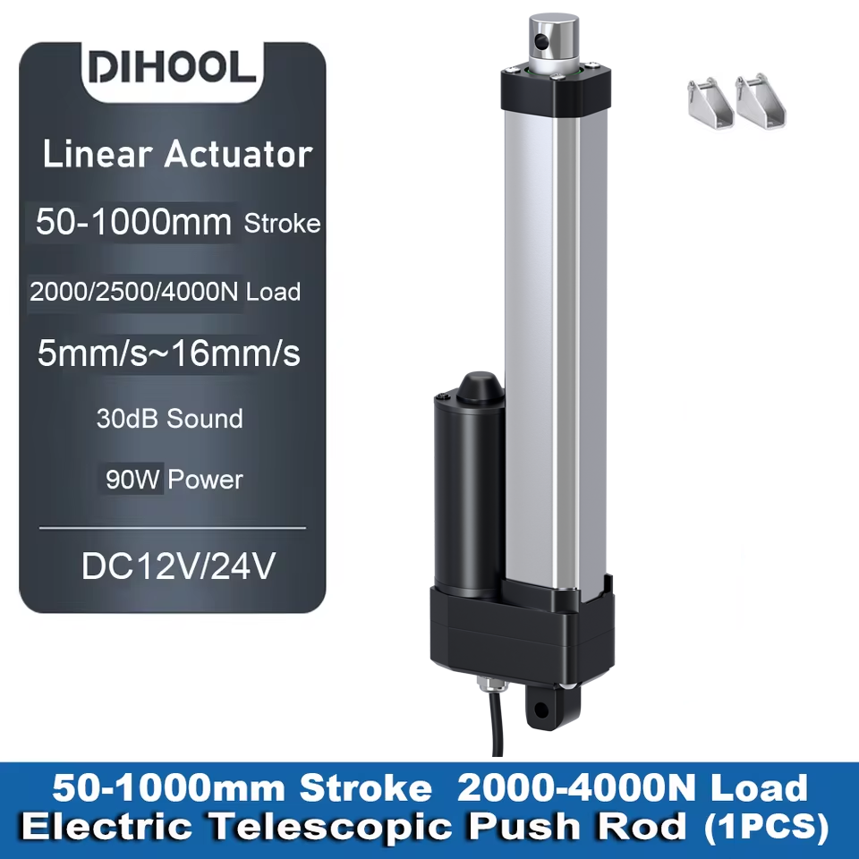 Linear Actuator Electric 1000Mm - Линейный привод DC12V/24V, ход 50–1000 мм,