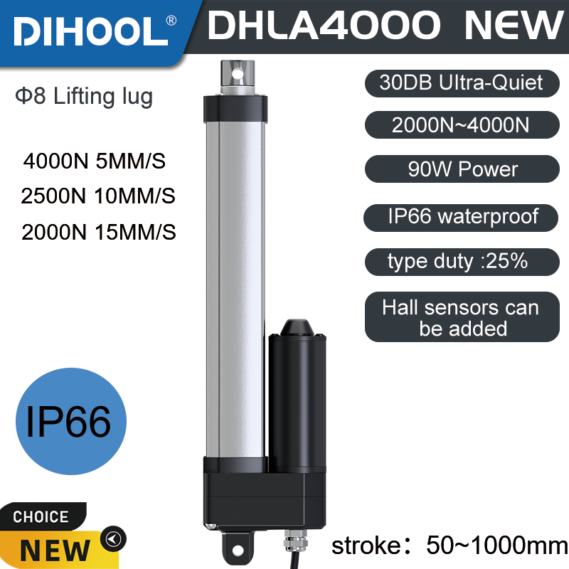 Linear Actuator Electric 1000Mm - Электрический линейный привод DHLA4000, IP66, двигатель