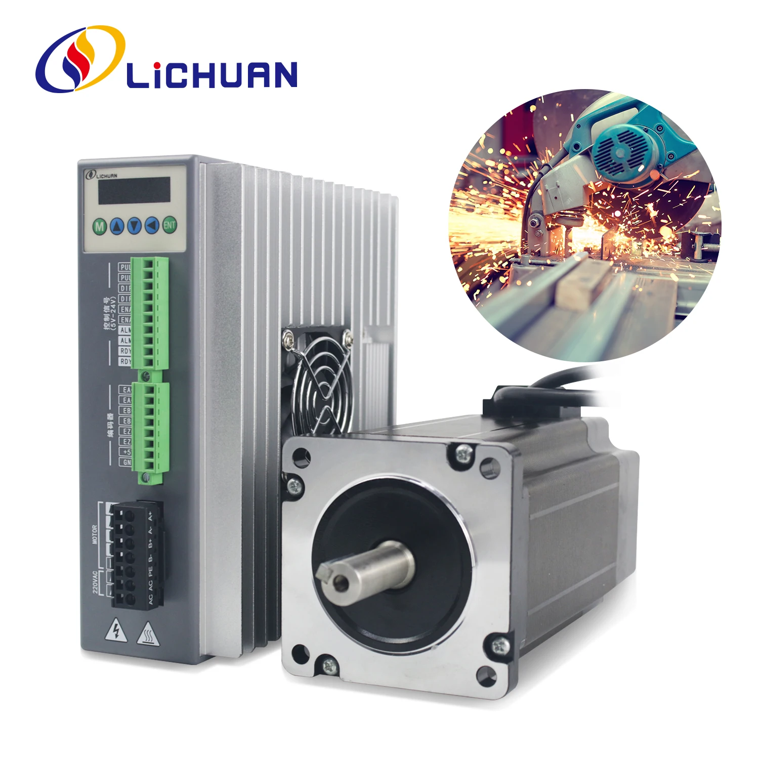 Stepper Motor Nema 34 Closed Loop - Комплект шагового двигателя LICHUAN 3PH Nema34