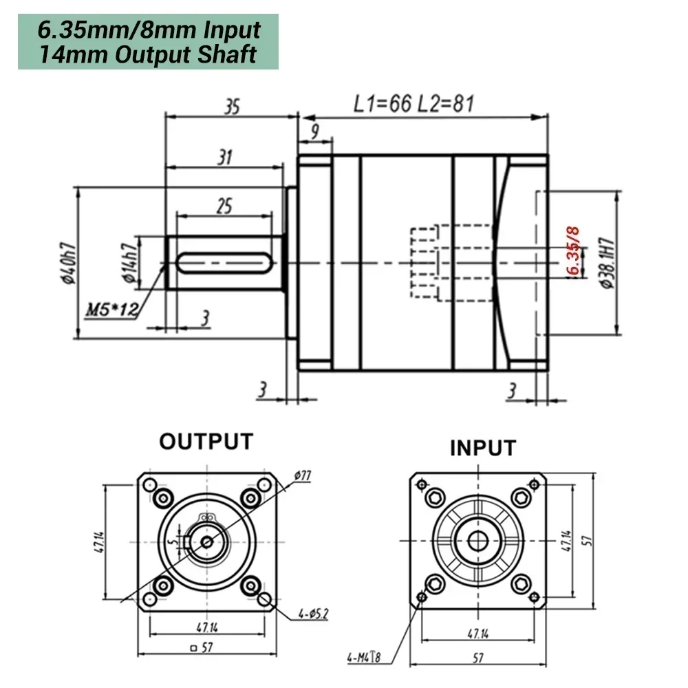 Планетарный редуктор Nema23 дл – обзор и цена Planetary Gearbox Nema 23