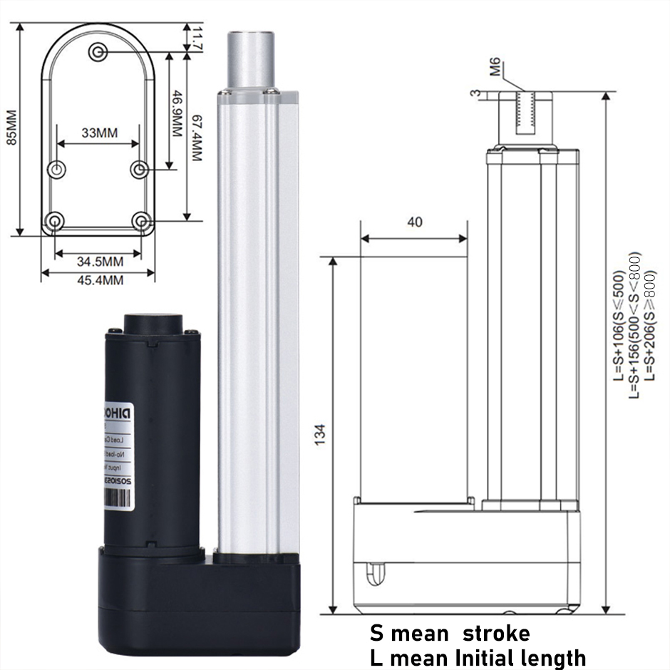 Комплект из 4 электрических ли – обзор и цена Linear Actuator Electric 1000Mm