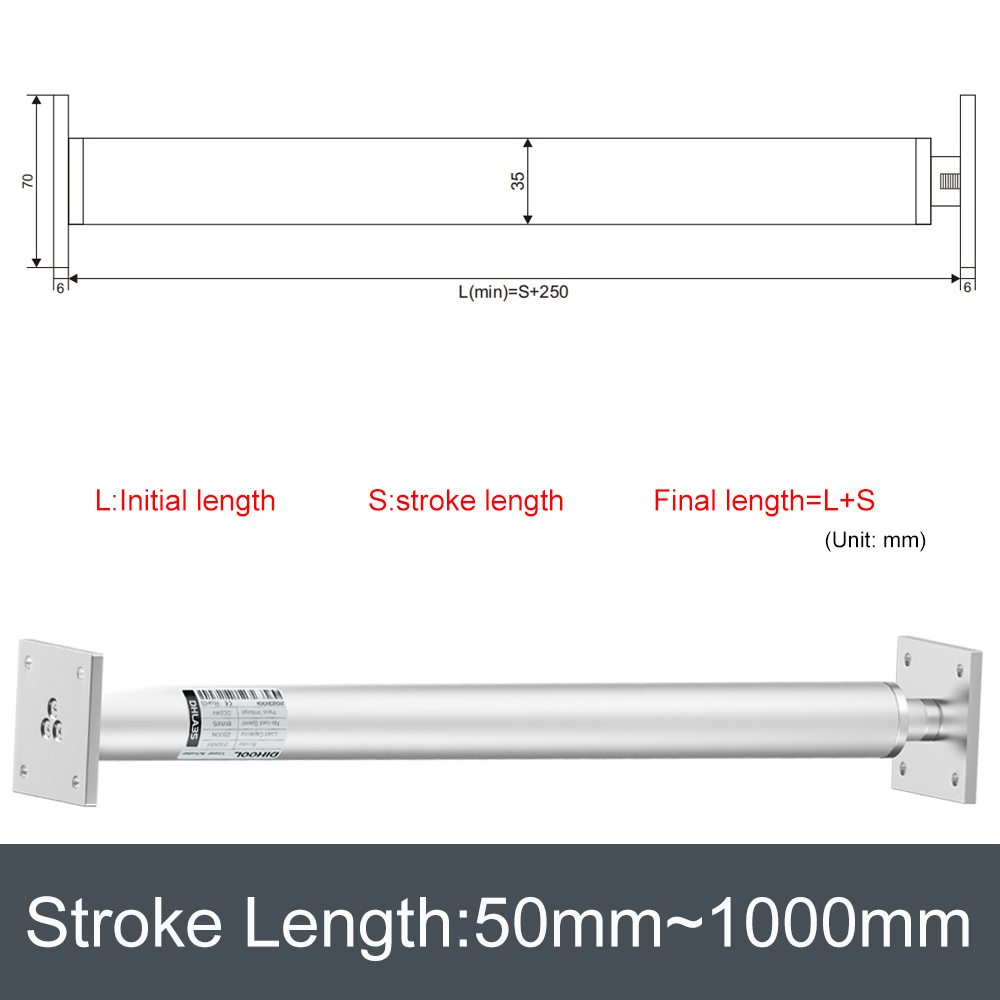 Линейный привод 2500N DC24V с  – обзор и цена Linear Actuator Electric 1000Mm