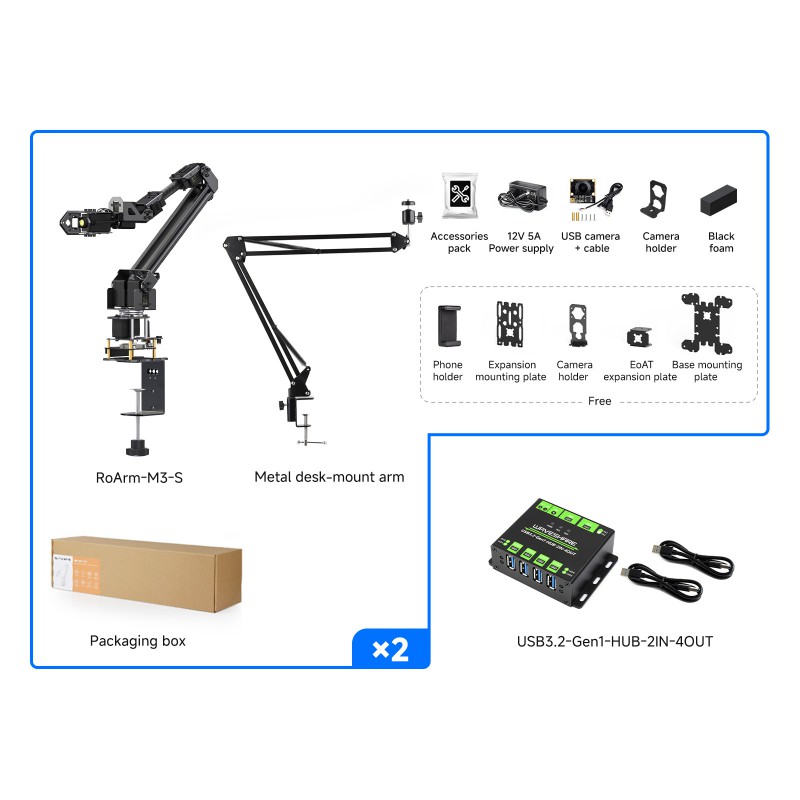 Комплект для проекта робота Le – обзор и цена Robot Arm 5 Dof Servo