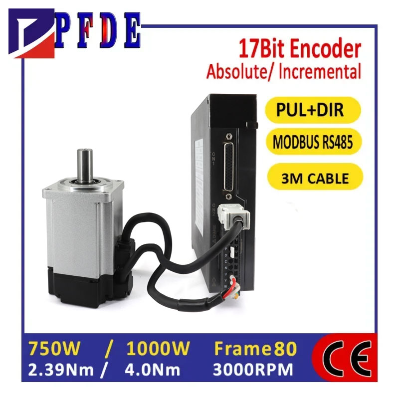 17-битный инкрементный энкодер – обзор и цена Servo Motor 750W Ac Driver