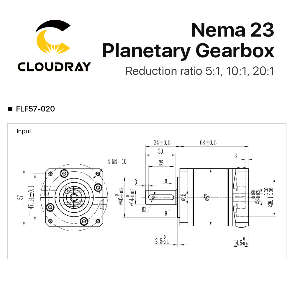 Редуктор скорости планетарного – обзор и цена Planetary Gearbox Nema 23